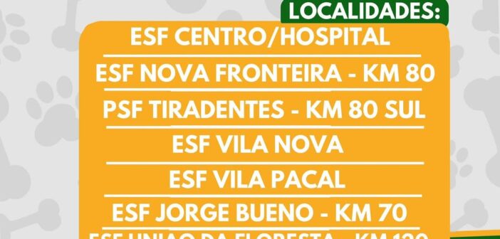 CAMPANHA DE VACINAÇÃO ANTIRRABICA